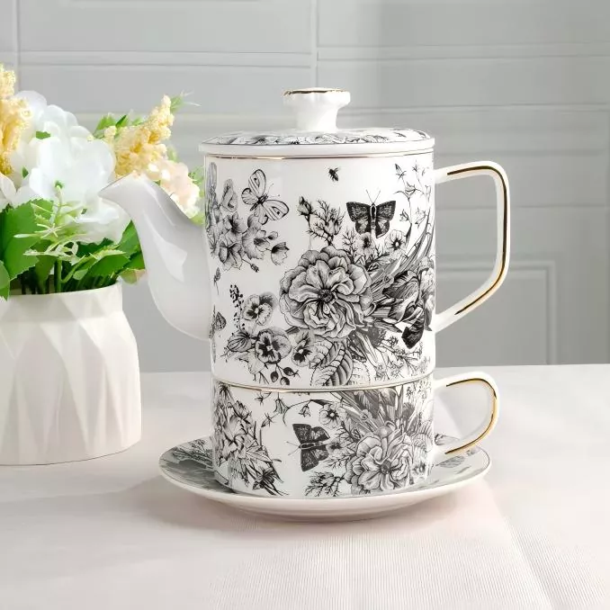 Enchanted Cup Porcelain Cup με τσαγιέρα