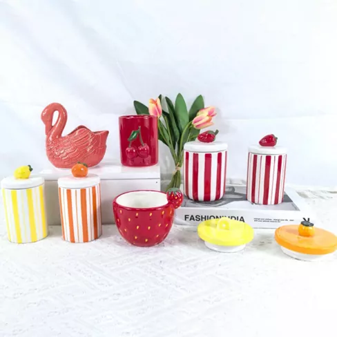 Κεραμικό κερί που λουλούδι και φρούτα