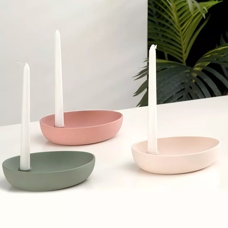 Μοντέρνα Οβάλ Κεραμική Κηροπήγα